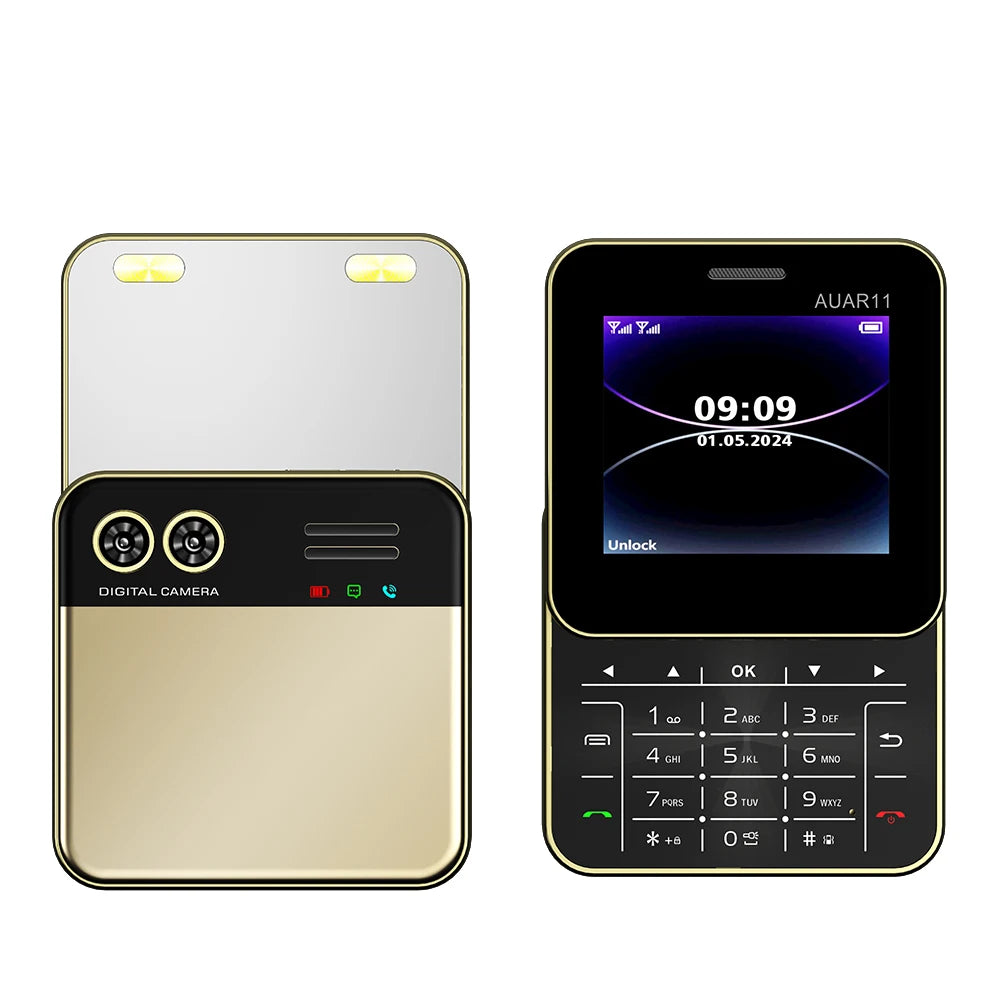 SERVO Rotating Sliding Mini Mobile Phones 2.4“ GSM Blacklist Speed Dail Dual SIM
