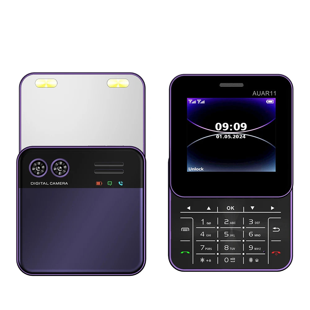 SERVO Rotating Sliding Mini Mobile Phones 2.4“ GSM Blacklist Speed Dail Dual SIM
