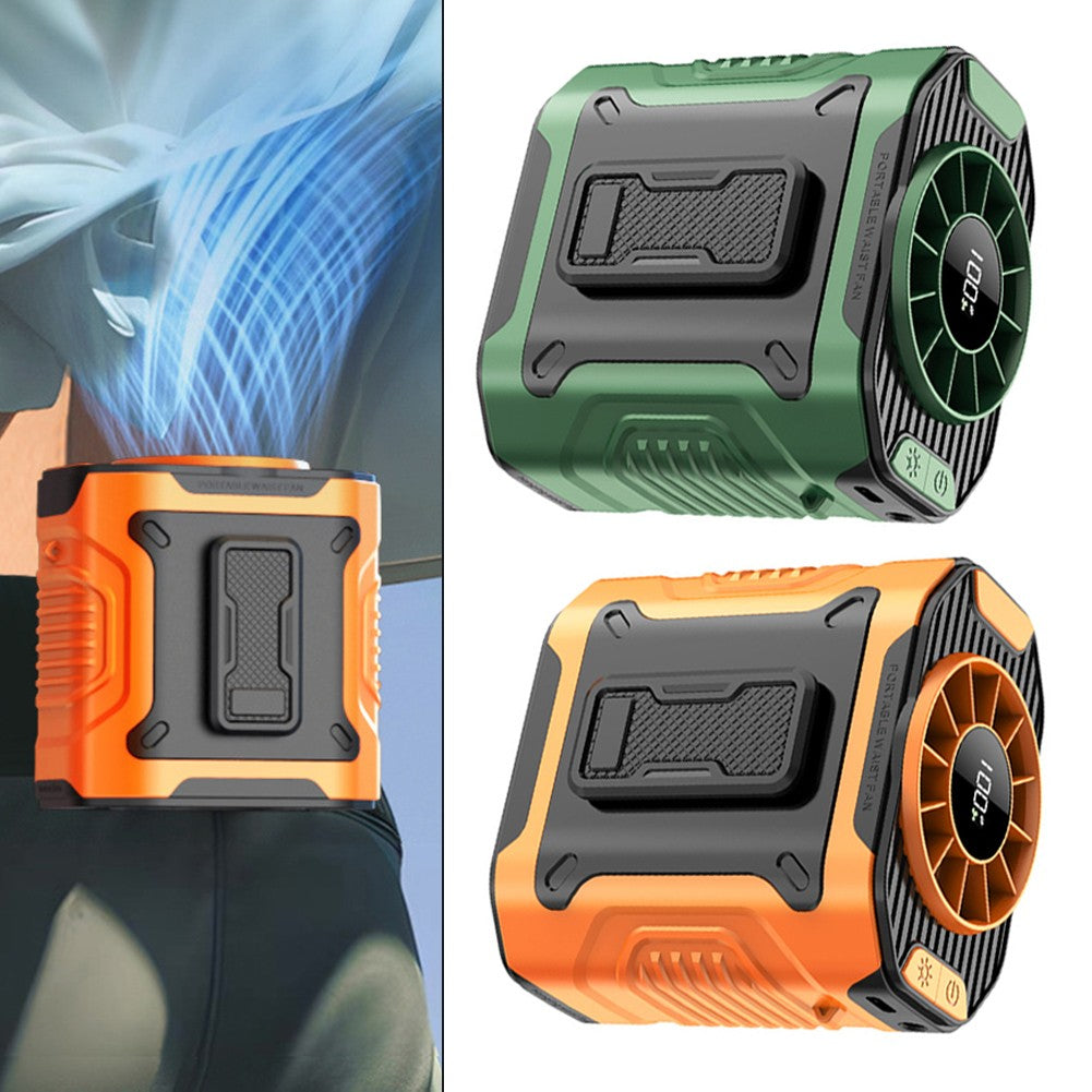 Lightweight Portable Waist Fan with Long Lasting Battery Life for Outdoors