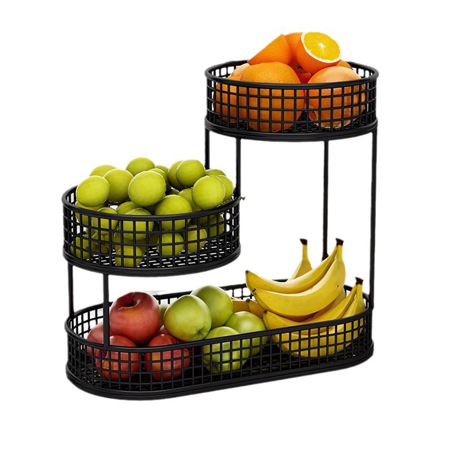 Metal Fruit Basket Vegetables Storage Rack Table Centerpiece Serving Tray