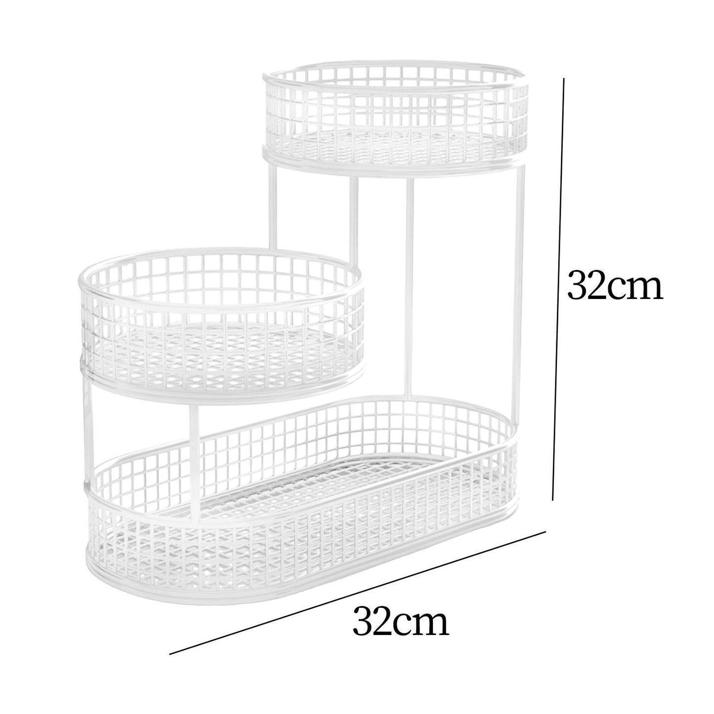 Metal Fruit Basket Vegetables Storage Rack Table Centerpiece Serving Tray