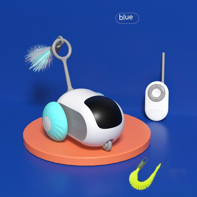 Remote Control Interactive Cat Car Toy USB Charging Chasing Automatic Self-movin
