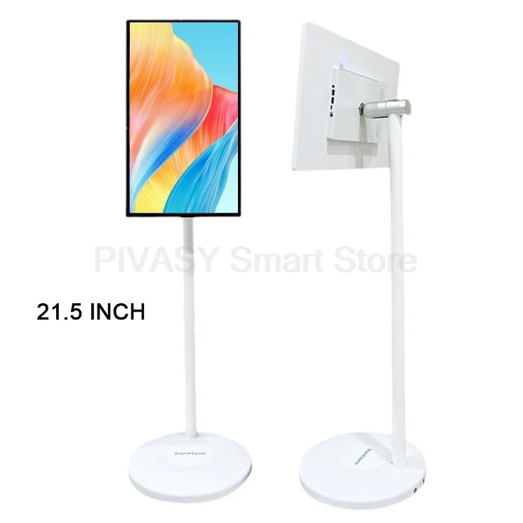 21.5 23.8 Inch Smart TV 10-Point Touch Screen Monitor Mobile Stand Battery Android12 for Fitness Home Office Wireless Casting