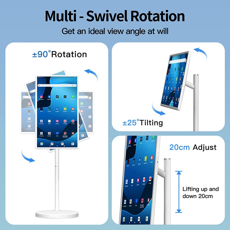 32 Inch Incell Lcd Display Interactive Touch Wireless Portable TV with Stand Android 15 Smart Mobile Display