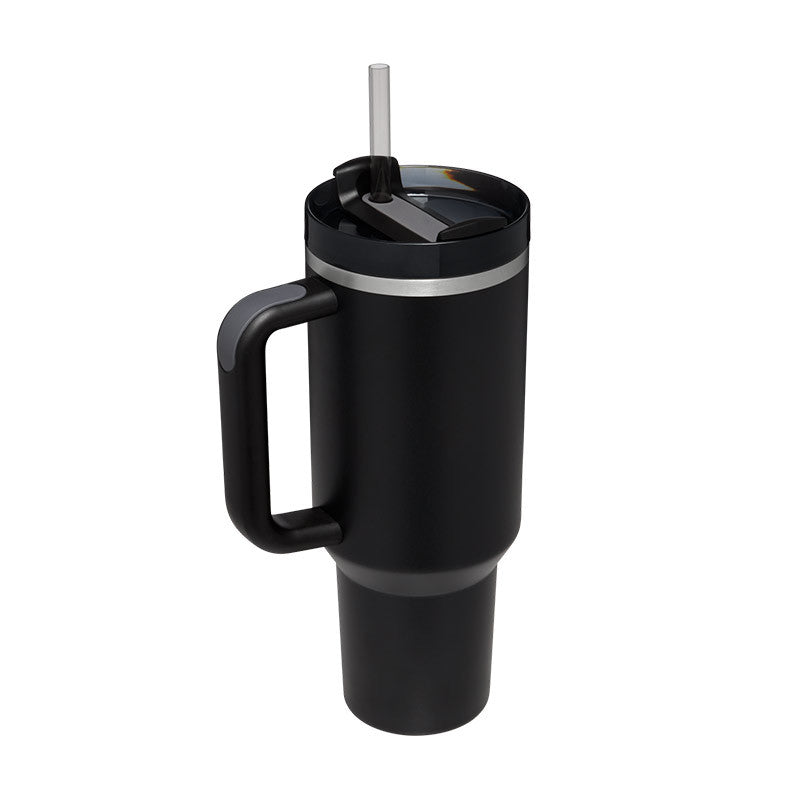 40 Oz Tumbler With Handle Straw Insulated, Stainless Steel Spill Proof Vacuum Co