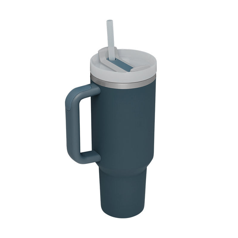 40 Oz Tumbler With Handle Straw Insulated, Stainless Steel Spill Proof Vacuum Co