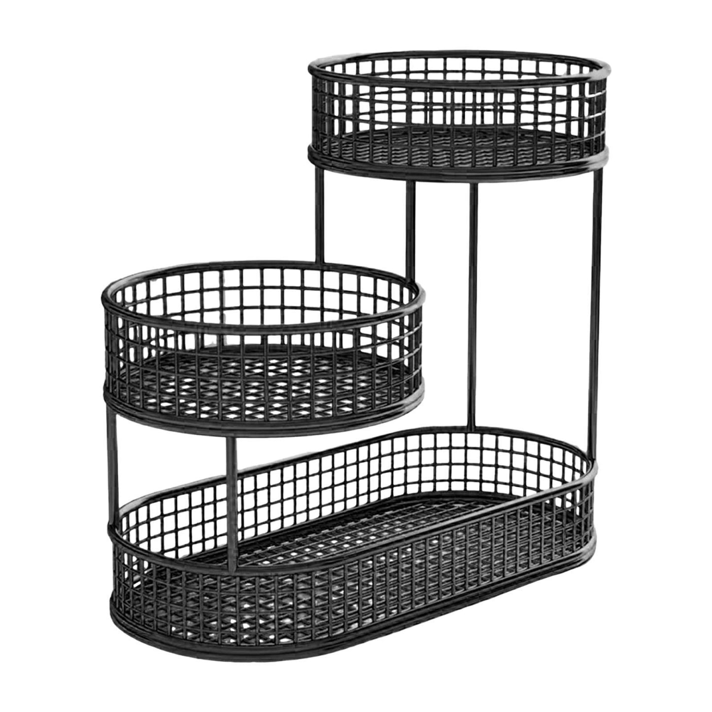 Metal Fruit Basket Vegetables Storage Rack Table Centerpiece Serving Tray