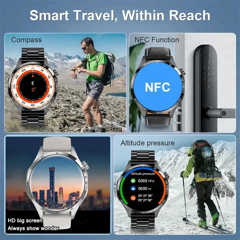 Fitness Tracker NFC Smartwatch Waterproof GPS Heart Rate Bluetooth Call Android
