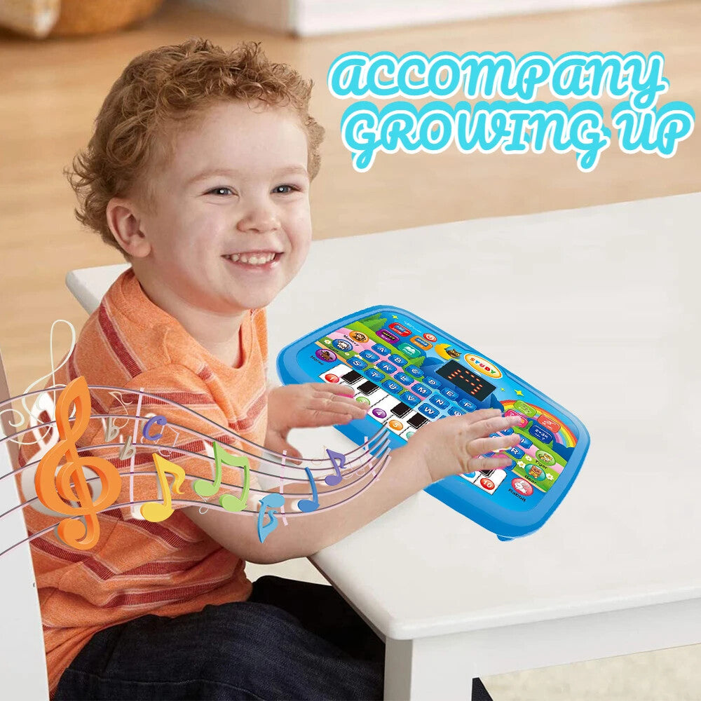 Kids’ Education Tablet Toy, Age 3+ Literacy Learn Doubles as Electronic Keyboard