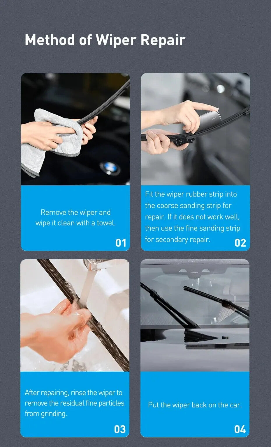 Car Wiper Repairer Rain Wing Windshield Wiper Tool Universal Refurbish
