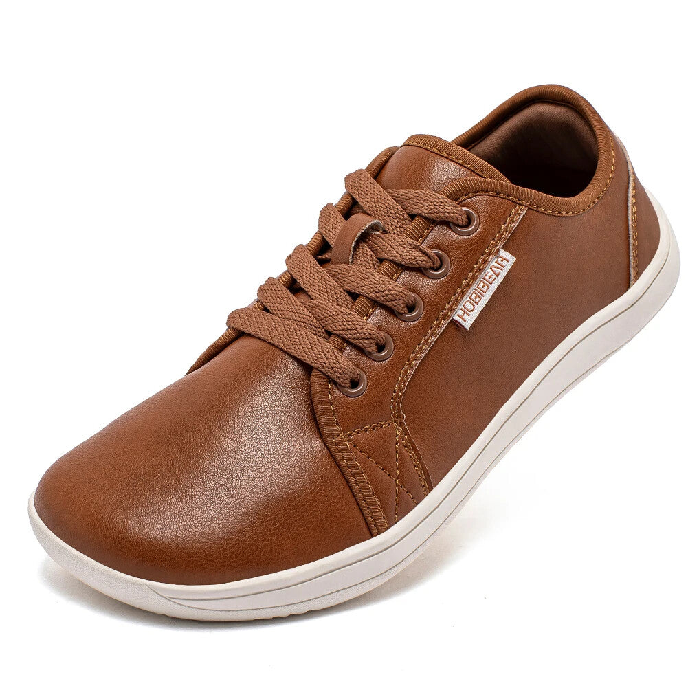 Minimalist Shoes Men Wide Toe Barefoot Shoes Leather Sneakers Lightweight Shoes