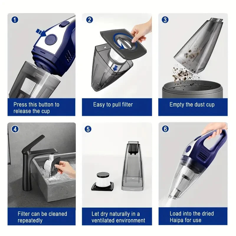 Portable Vacuum cleaner Wireless handheld vacuum cleaner for the family car,