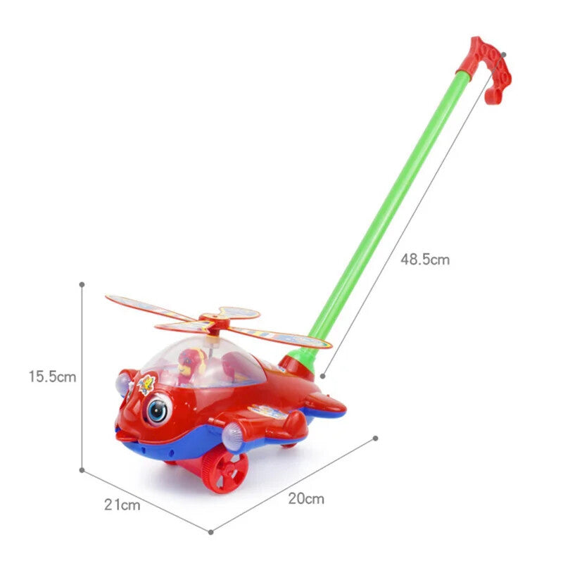 Baby Walker Toy | Hand Push Plane Car for Toddlers Push Along Walking for Kids