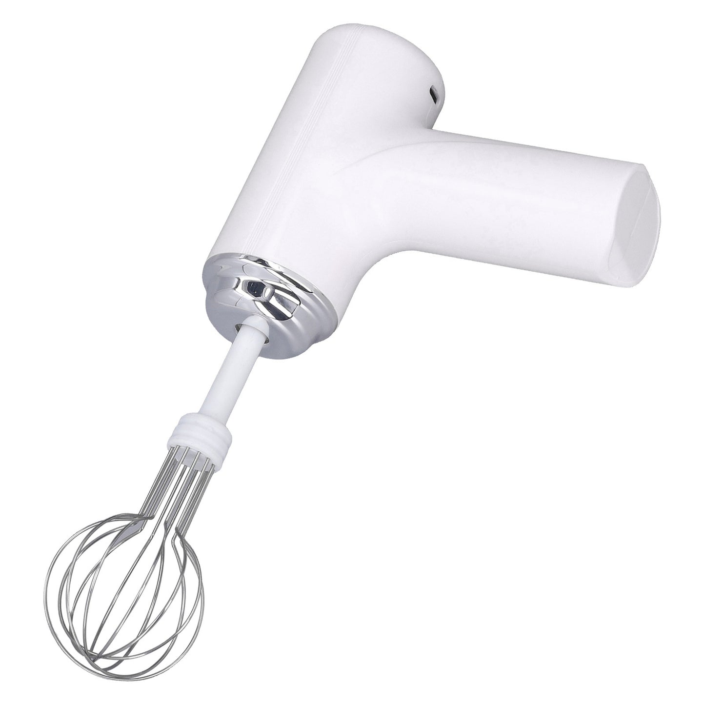 (White)Electric Cordless Hand Mixer Handheld Egg Whisk AN