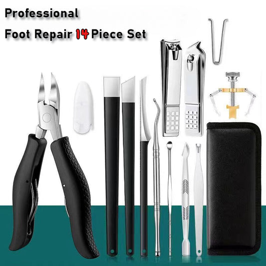 14Pcs Toenail Clippers for Thick Ingrown Toe Nails Heavy Duty Nail Clippers Kit