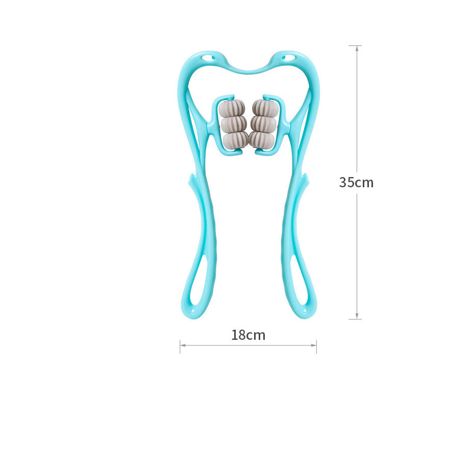 Multifunctional Manual Six-wheel Neck Massager Massage Relieve Roller Massage To