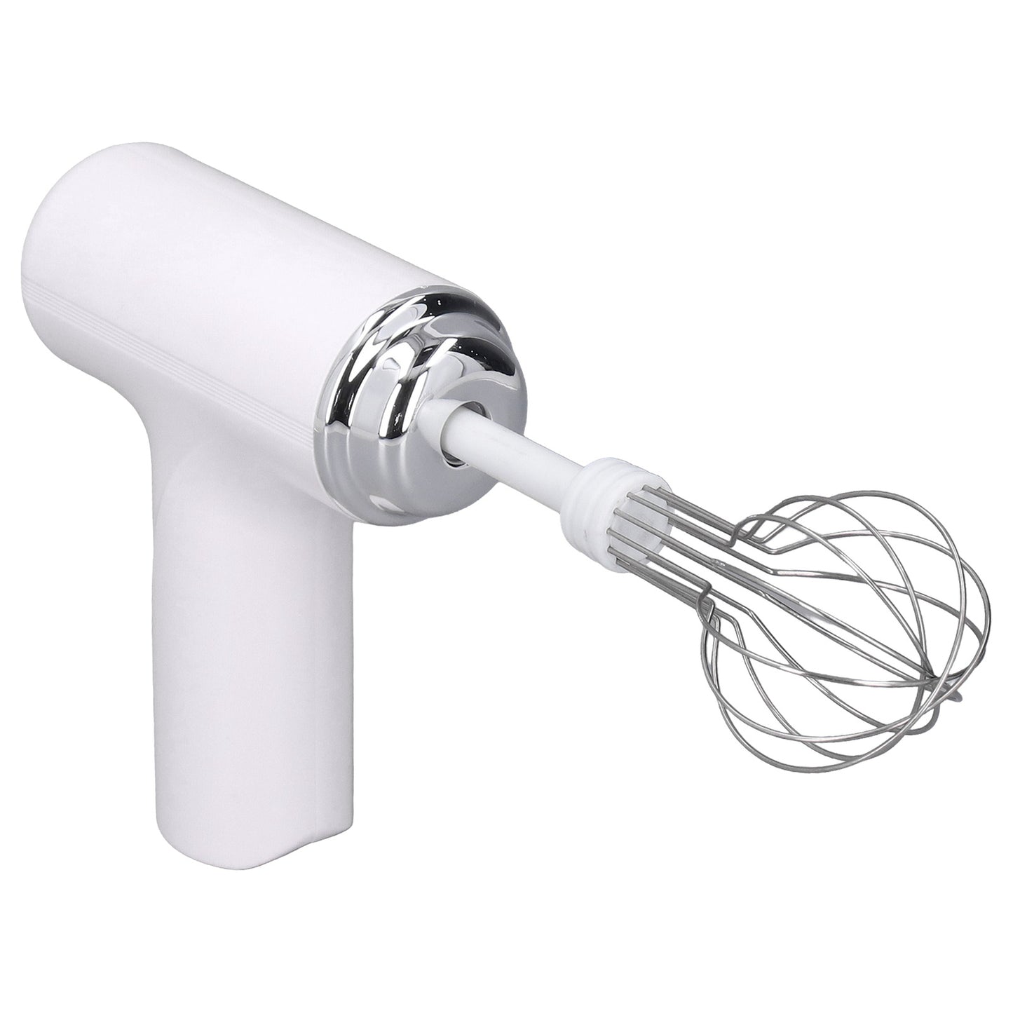 (White)Electric Cordless Hand Mixer Handheld Egg Whisk AN