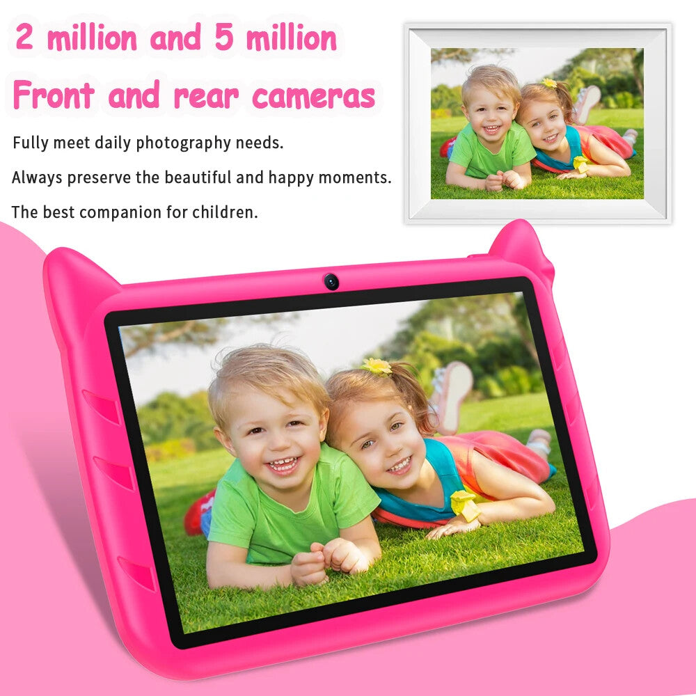 Kid Tablet Android 13, 4GB RAM 1TB Expand,5G WiFi,Dual Camera, Children's Gift