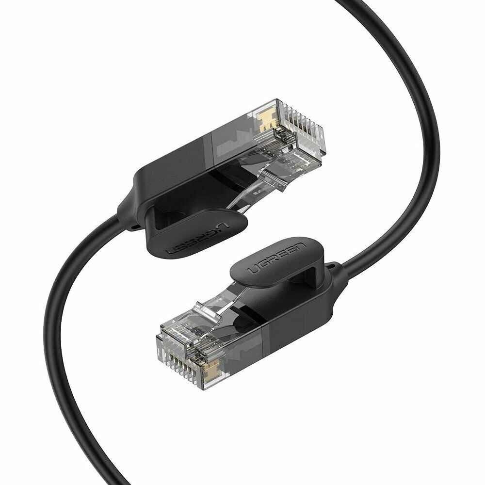 Ugreen Network Ethernet Patch Cable RJ45 Cat 6A UTP 1000Mbps 1m-10m Black Thin