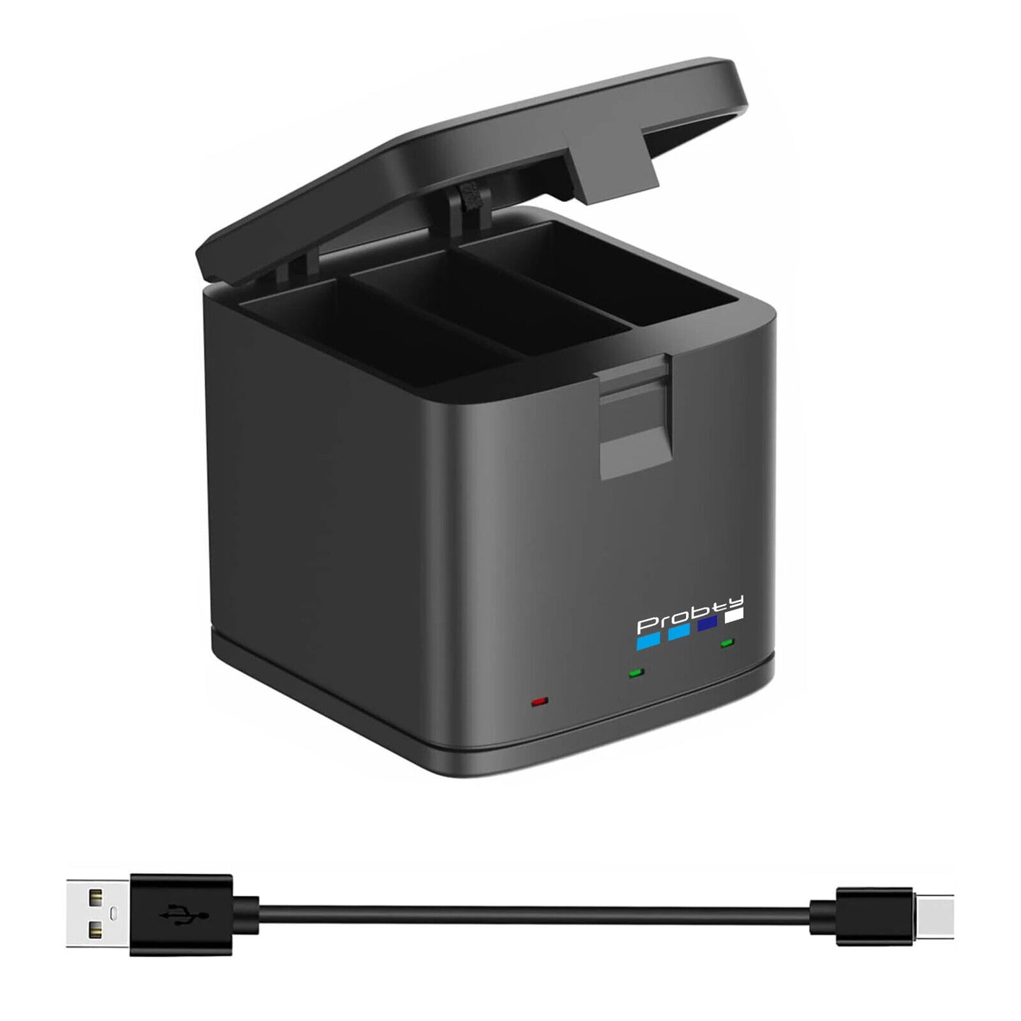 2280mAh for GoPro Hero 13 Battery+3-Slots Box Charger Black Camera Accessories