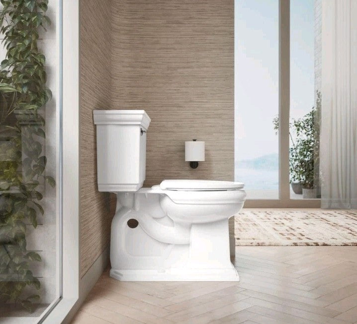 KOHLER K-27332-0 Glissade ReadyLatch Quiet Close Round Toilet Seat, White