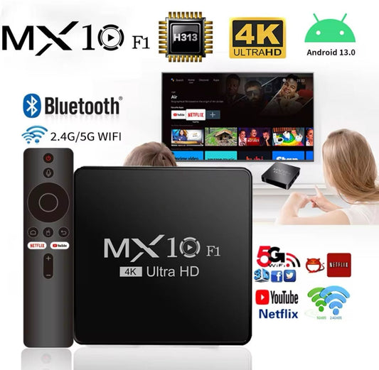 tv box decoder 2024 4k android 13 mx10 f1 digital wholesale