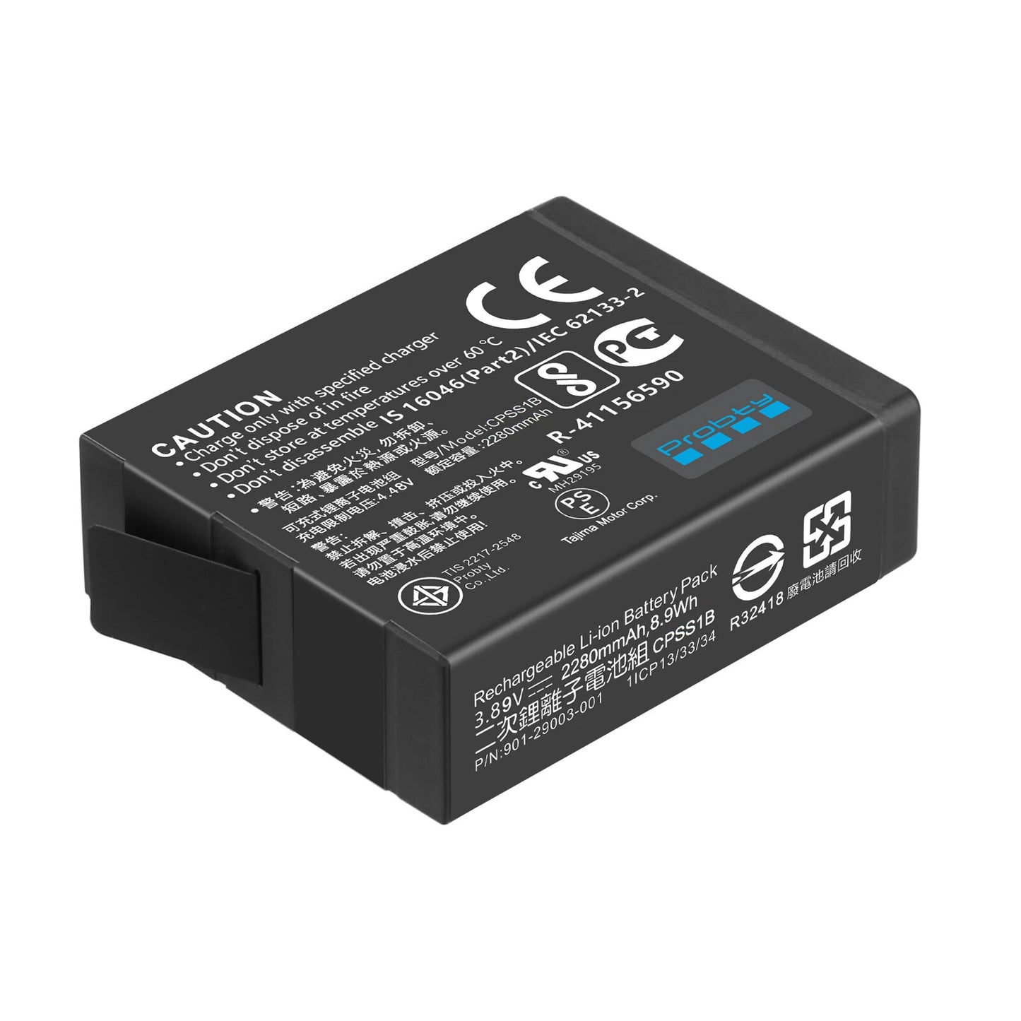 2280mAh for GoPro Hero 13 Battery+3-Slots Box Charger Black Camera Accessories