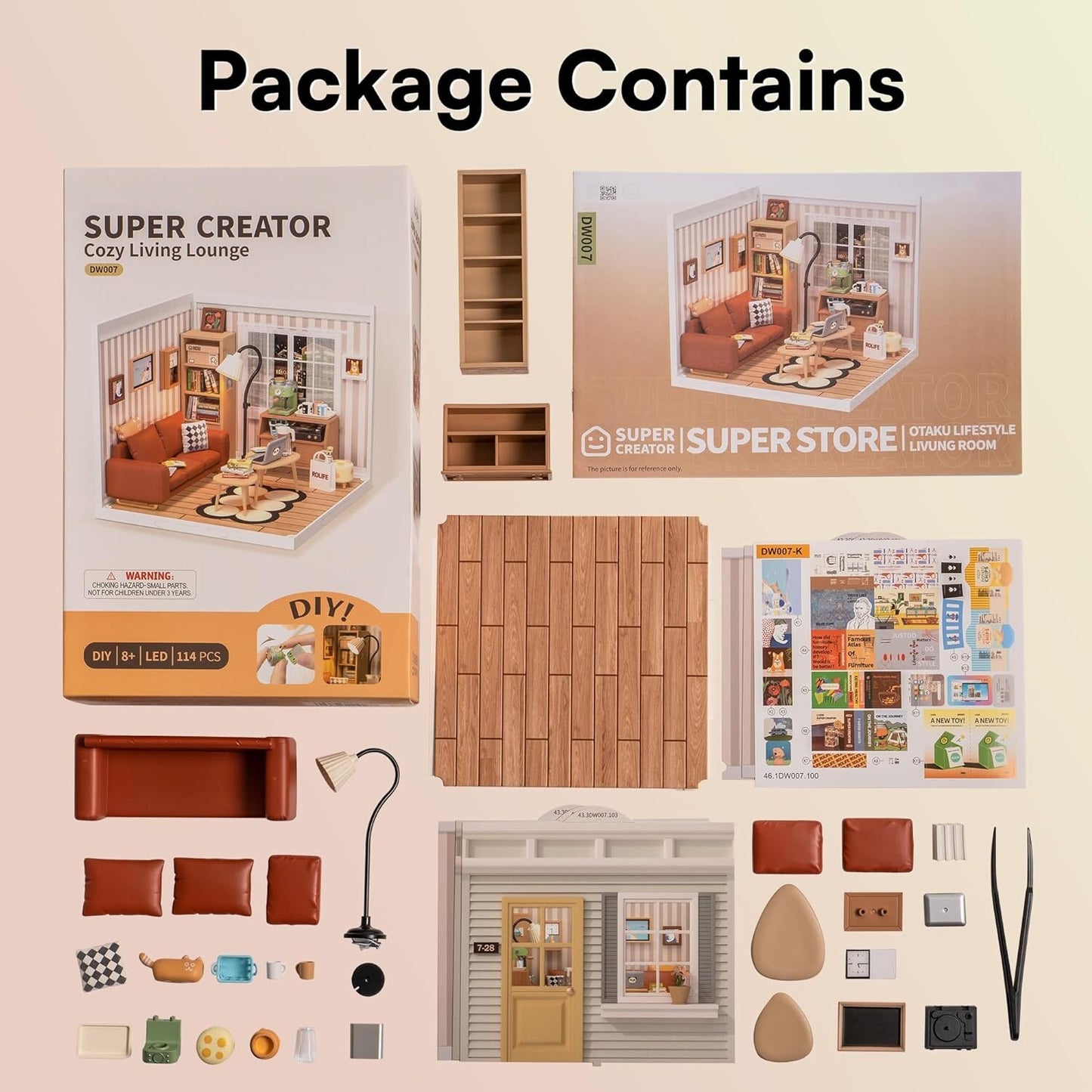 Rolife 1:24 Miniature Dollhouse Super Creator Plastic Building Teens Xmas Gift