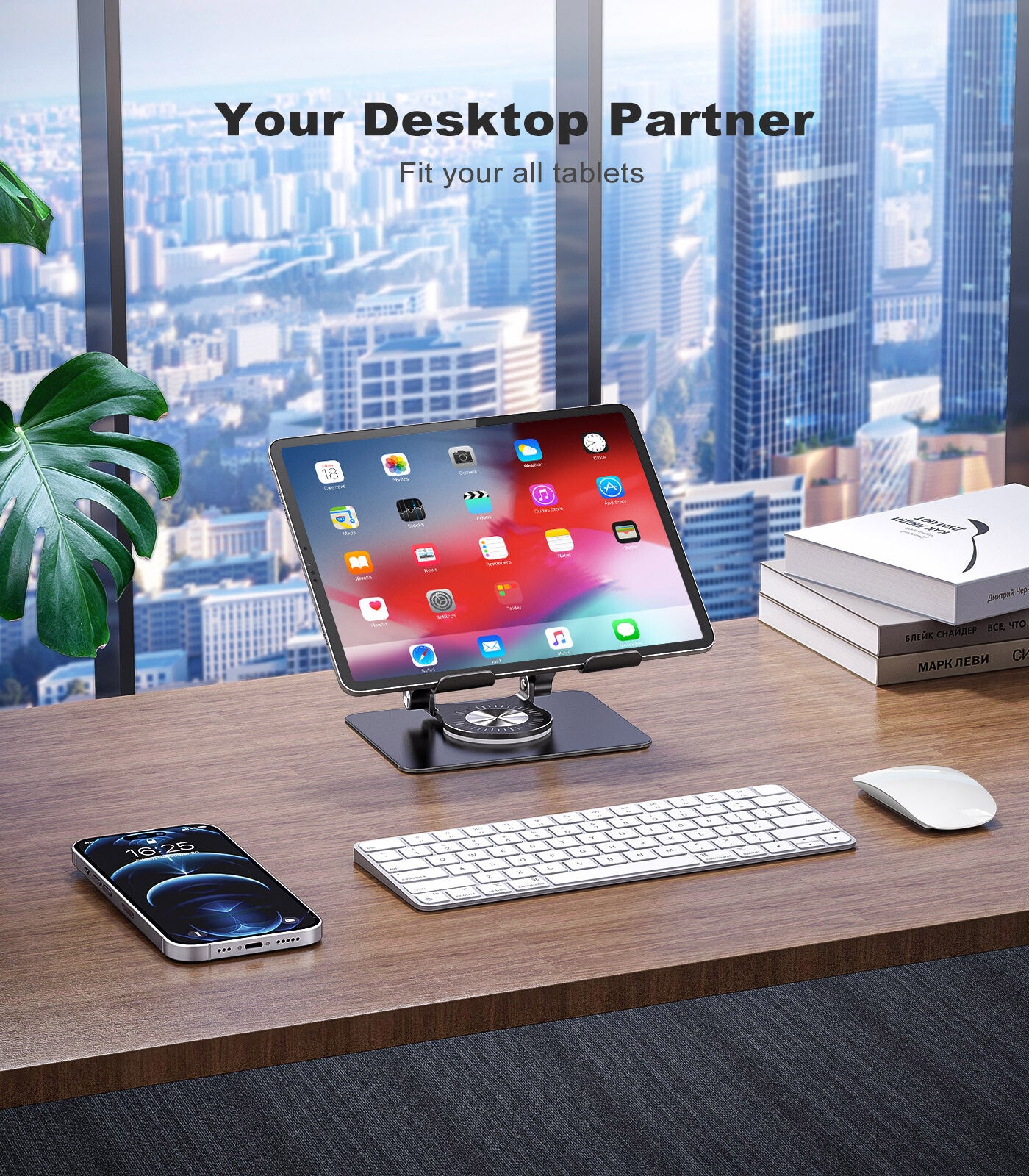 Tablet Desktop Stand Desk Aluminum Metal Fold Holder Mount Cradle For Phone iPad