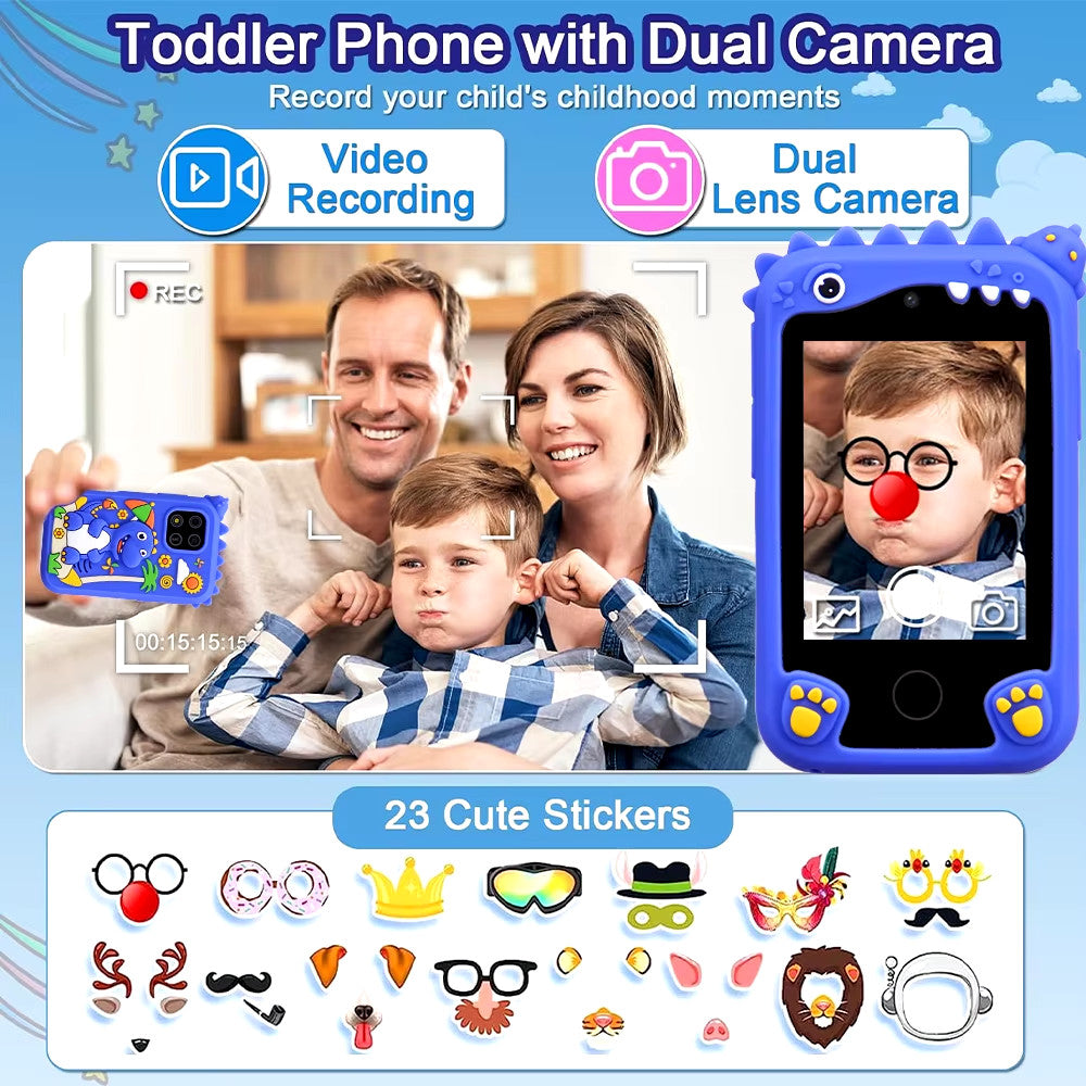 Kids Smart Educational Toys Musci Player Learning Selfie Toddler Phone for Child