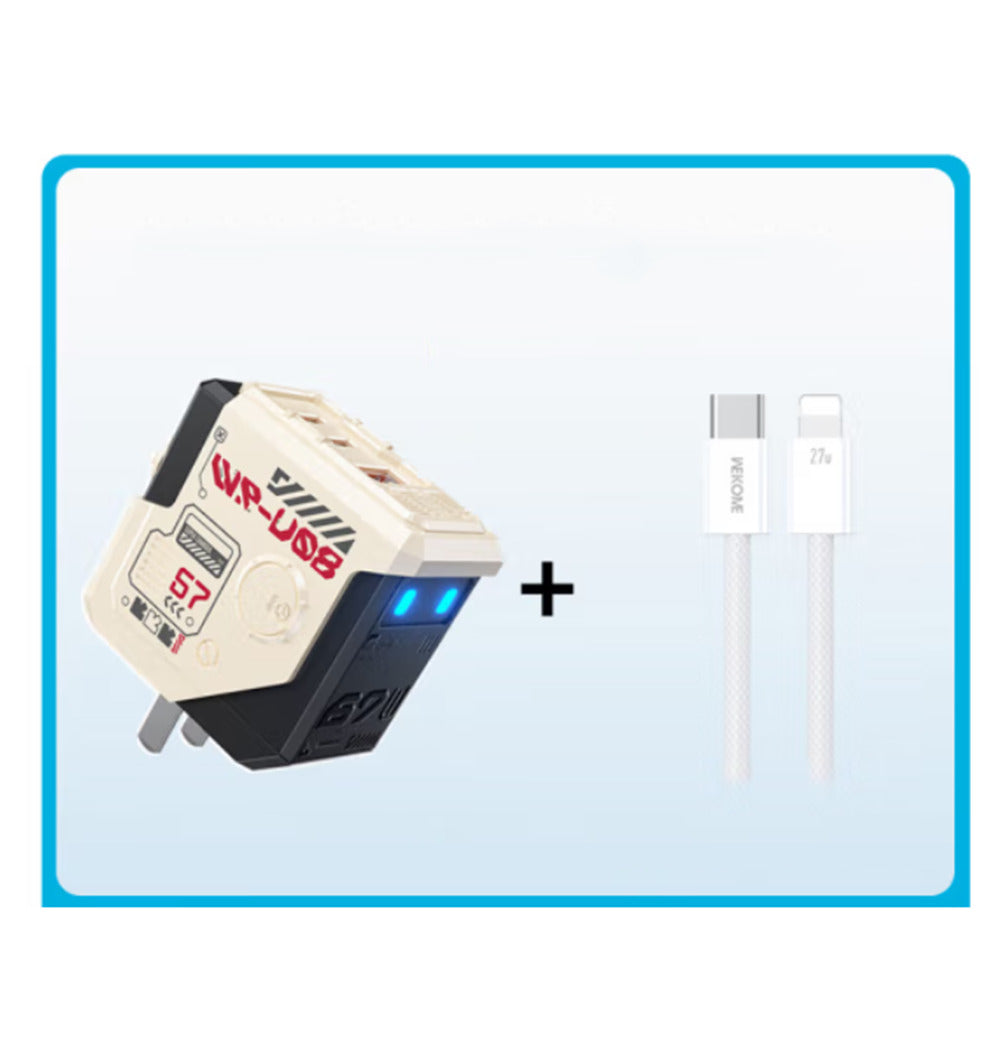WEKOME 67W GaN Wall Charger Cable 3 Port For iPhone 16 15 14 13 Pro Oneplus 13