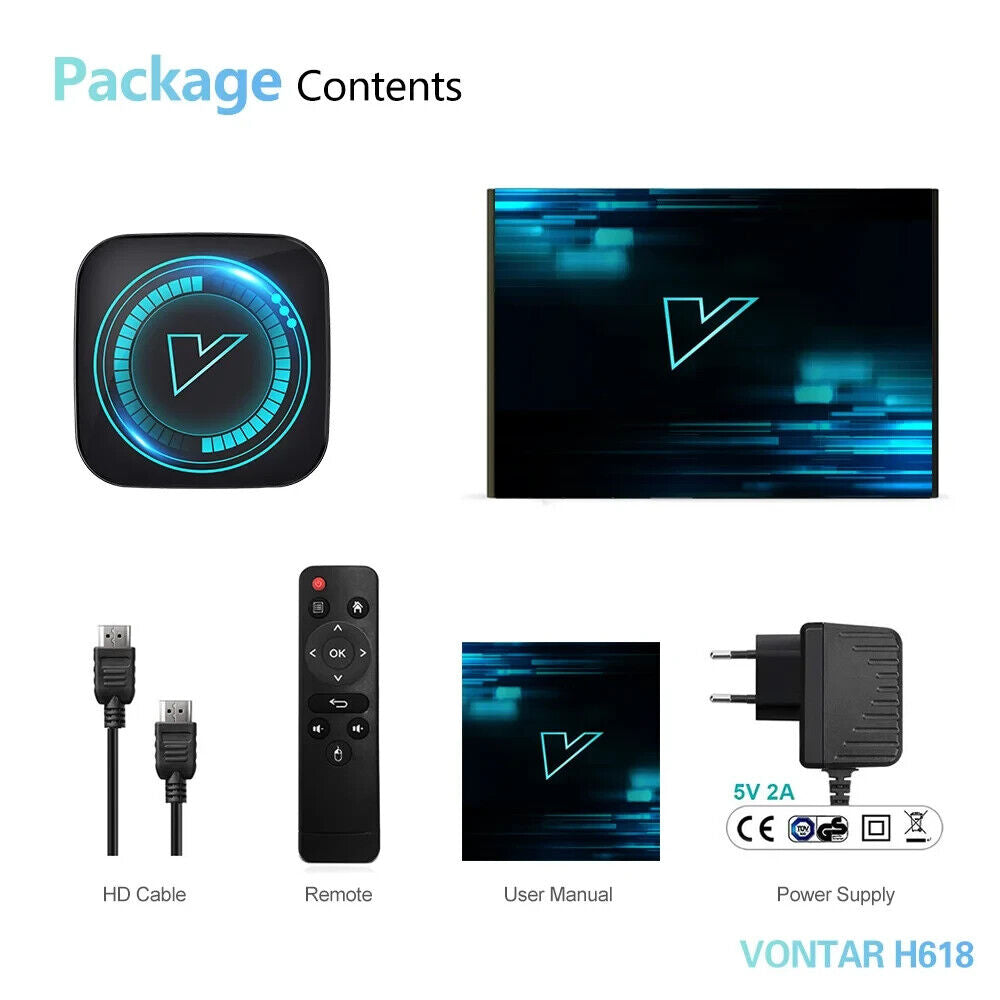 VONTAR H618 Smart TV Box Android 12 Allwinner Quad Core Cortex A53 Support 8K T