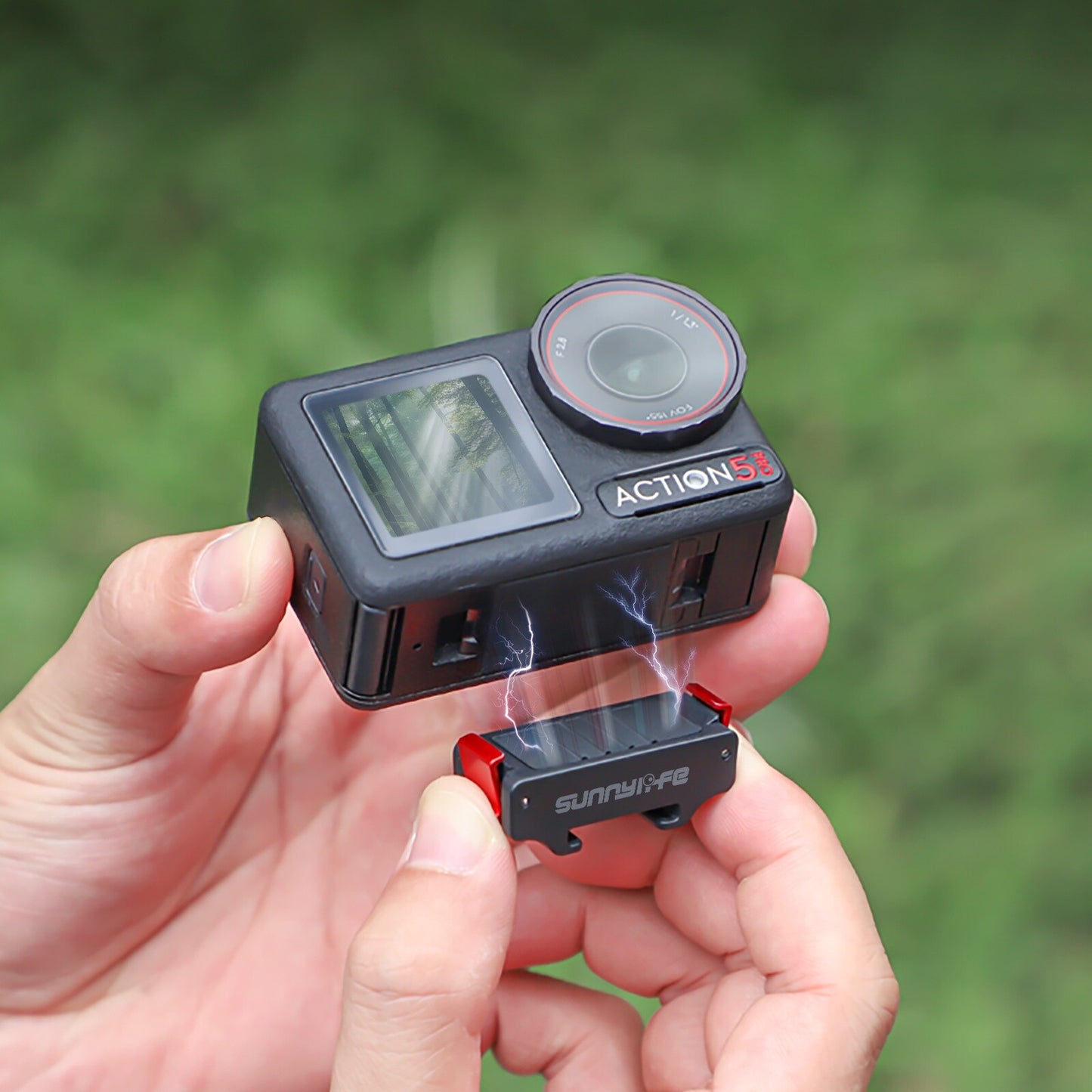 Magnetic Quick-Release Cold Shoe Adapter for DJI OSMO ACTION 5 PRO/4/3 Portable