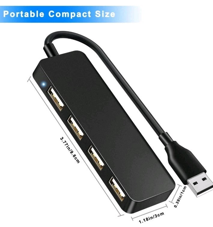 USB 3.0 Hub 4-Port USB Hub USB Splitter USB Expander for Laptops Flash Drive HDD