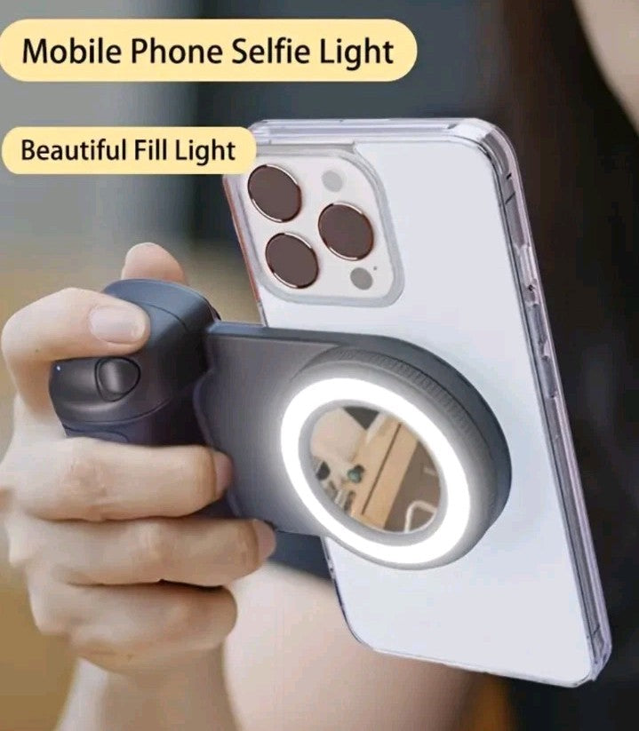 2 in 1 Magnetic Suction Handheld Bluetooth Phone Camera Shutter Hand Grip Holder