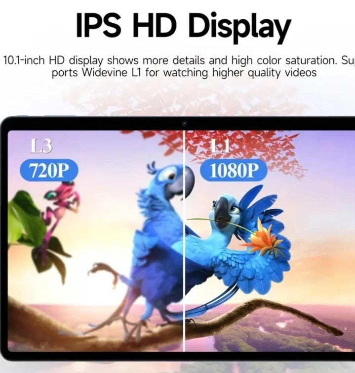10.1" WIFI Tablet Android 14 HD 128GB Tablet Pad Octa-Core Dual SIM 4G LTE