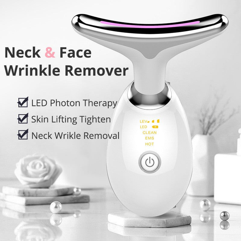 EMS Thermal Neck Lifting And Tighten Massager Electric Microcurrent Wrinkle Remo