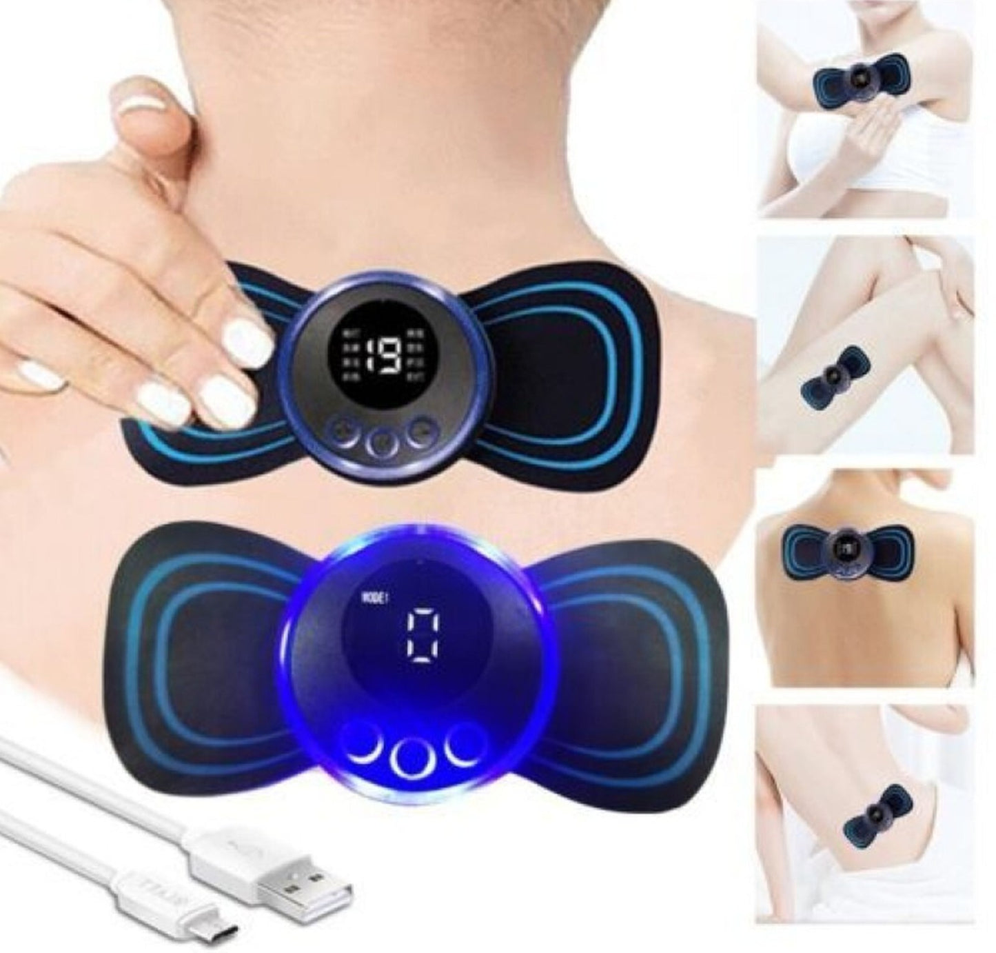 EMS Mini Massager Stimulates Blood Circulation Pulse Beat 8 Modes & 19 Levels