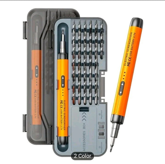 46-in-1 Small Precision Electric Screwdriver, Silent, Durable,  Orange