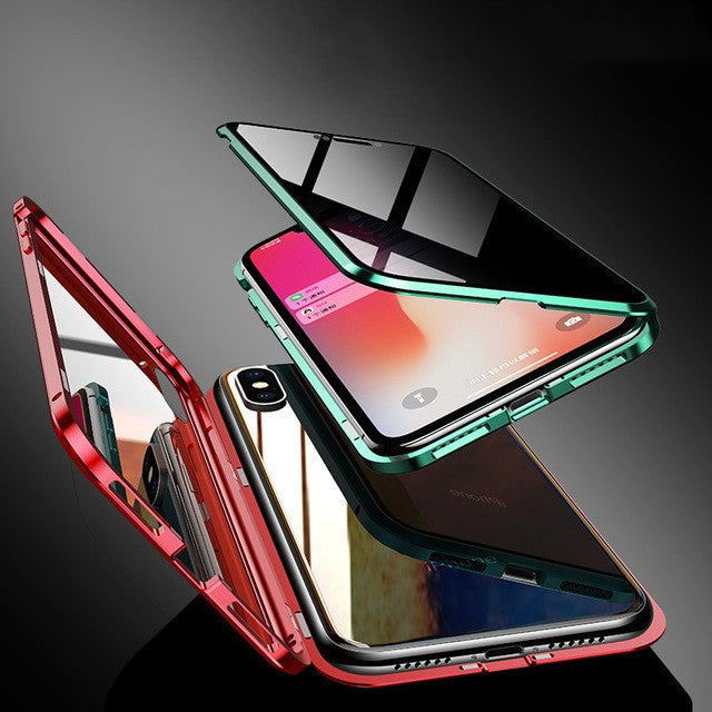 Phone Case Anti-peep Magnetic Protective Shell Magnetic Privacy Glass Case For P
