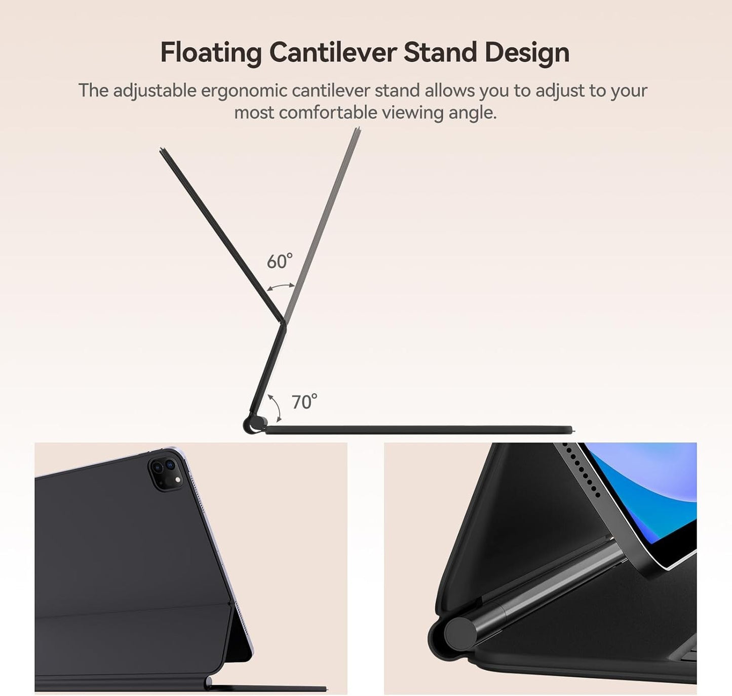 Bluetooth Wireless Keyboard Case iPad Pro 12.9 6th/5th/4th/3rd Gen iPad Air 13