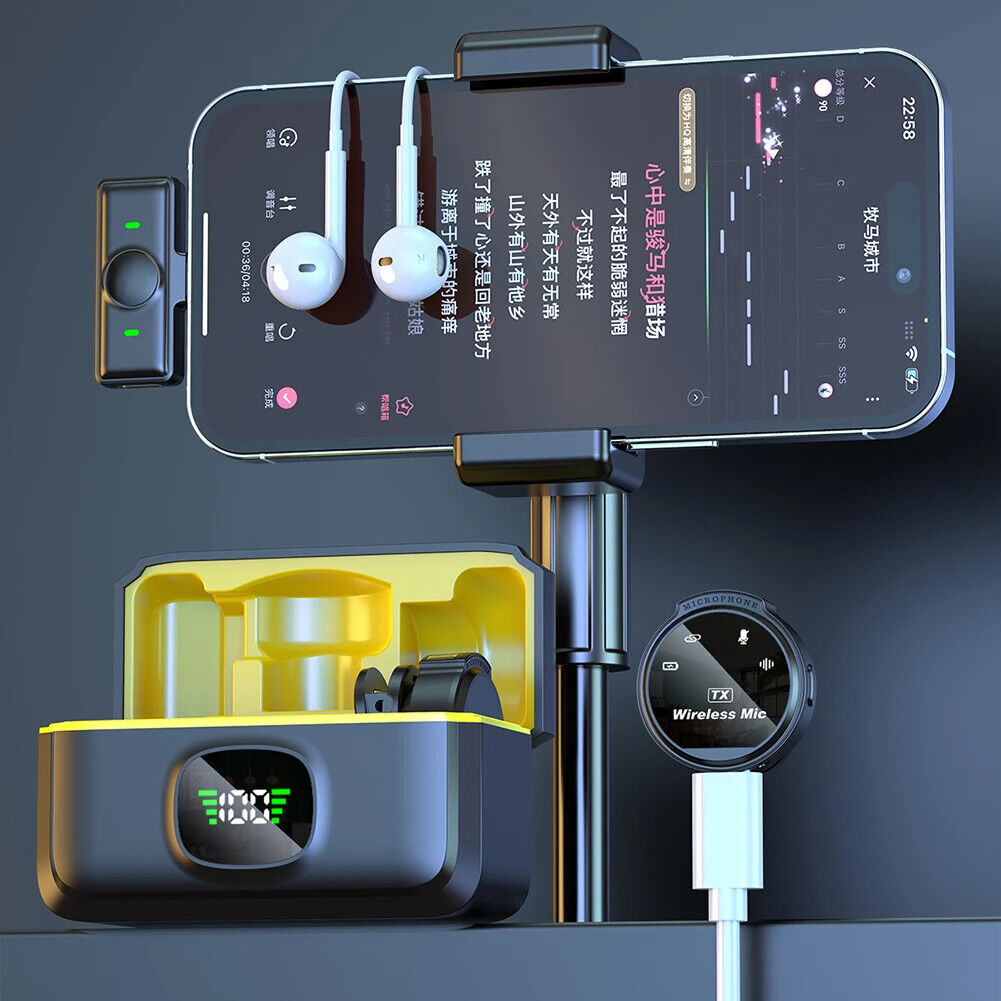 J6 Wireless Lavalier Microphone Plug & Play for iOS & Android – Live, Game, Inte