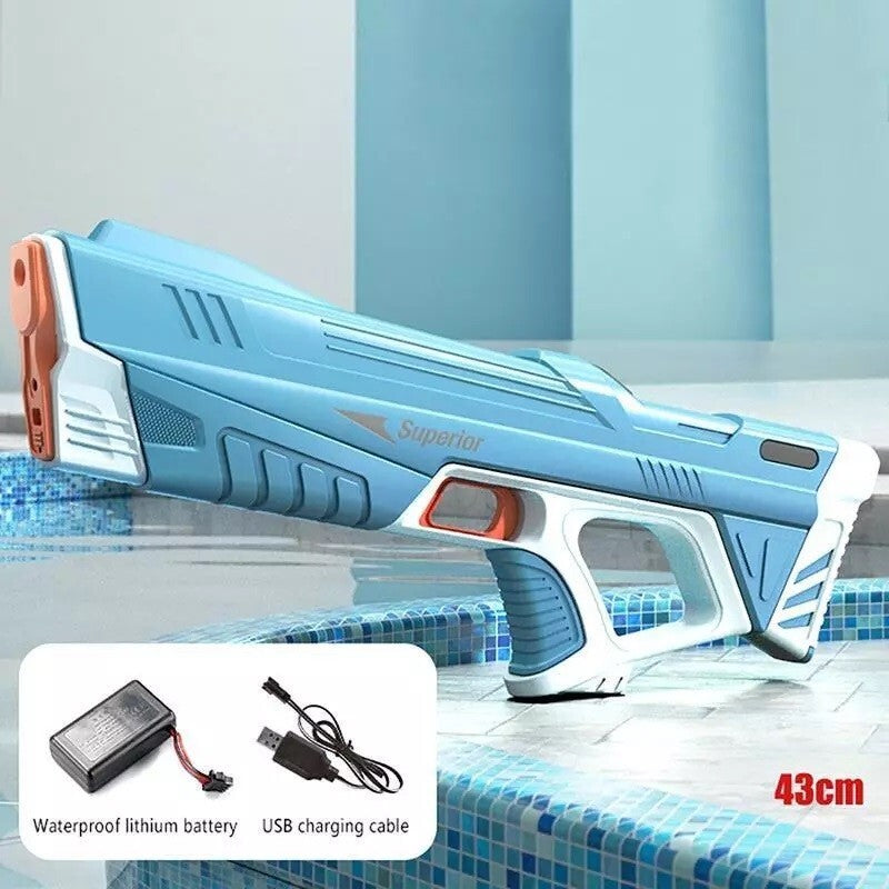 Automatic Electric High Pressure Water Gun W/ USB Charger For Kids & Adults