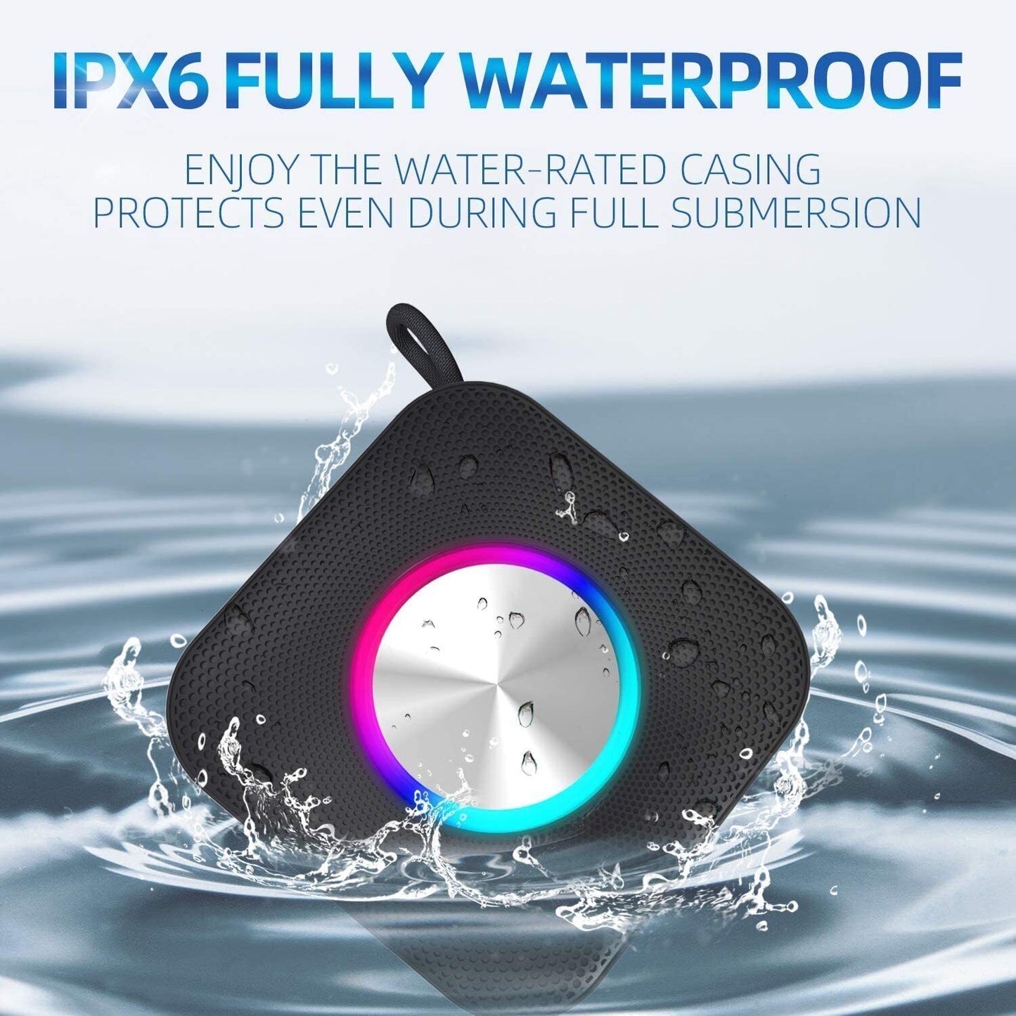 EDUPLINK Waterproof Bluetooth Speaker - Portable, Small with Loud Volume RGB