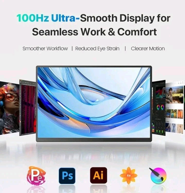 UPERFECT 23.8" Portable Monitor 120Hz Larger Screen 1080P FHD For Computer