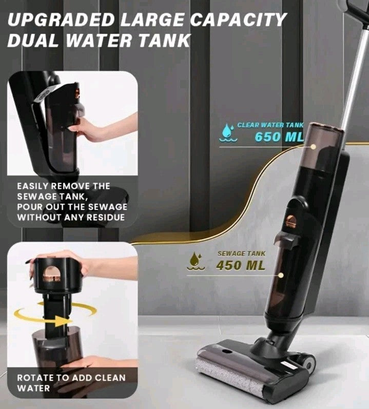TurboClean Cordless Hard Floor Cleaner Mop and Wet/Dry Vacuum