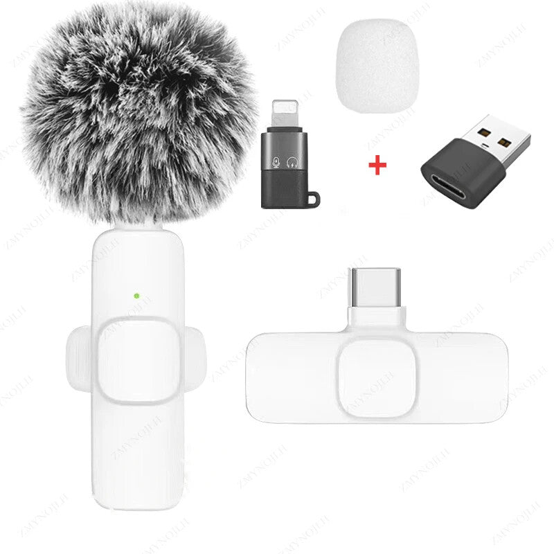 New Wireless Lavalier Microphone Portable Audio Video Recording Mini Microphone