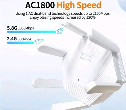 1200Mbps WIFI Extender Booster Repeater 2.4G/5G internet Gigabit Ethernet Port