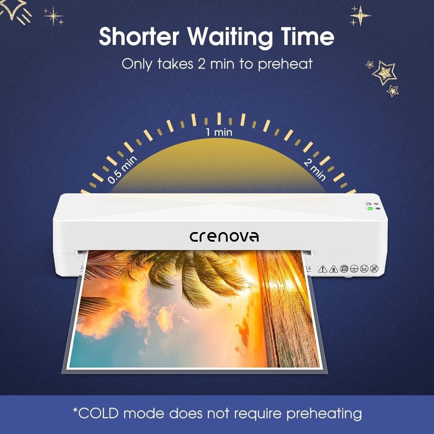 Crenova A4 Laminator Machine 9 Inch Thermal Laminator with Paper Cutter Corne...