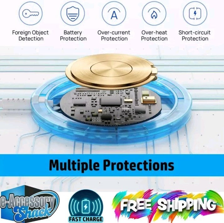 Wireless Fast Charger Charging Pad Dock for Samsung iPhone Android Cell Phone